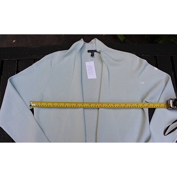 New w/Tags Eileen Fisher ICE BLUE -Angle Jacket in Peruvian Cotton Interlock - L - Picture 8 of 11